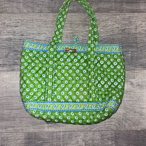 Vera Bradley Green and Blue Floral Shoulder Bag